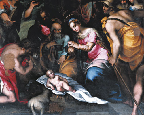 Natività attr. Domenichino (Domenico Zampieri) (1581 - 1641) - Sec. XVII